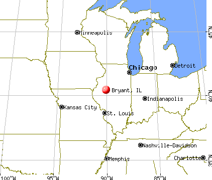 Bryant, Illinois map