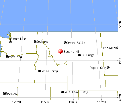 Basin, Montana map