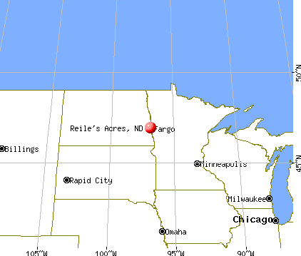 Reile's Acres, North Dakota map