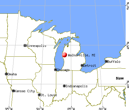 Walkerville, Michigan map