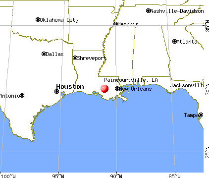 Paincourtville, Louisiana map