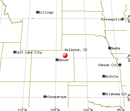 Hillrose, Colorado map