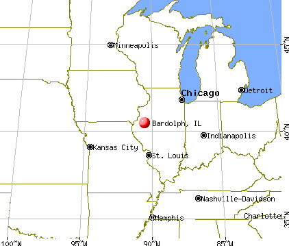Bardolph, Illinois map