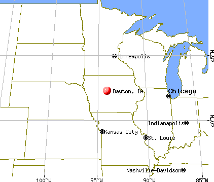 Dayton, Iowa map