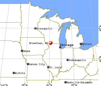 Browntown, Wisconsin map