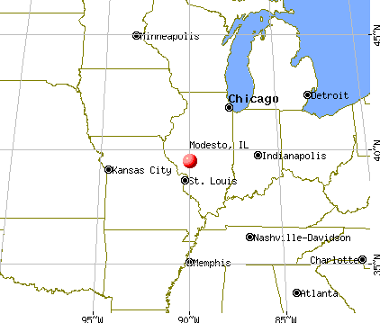 Modesto, Illinois map