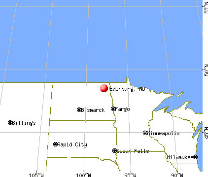 Edinburg, North Dakota map