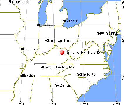 Lakeview Heights, Kentucky map