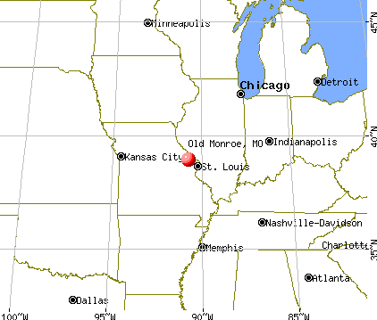 Old Monroe, Missouri map