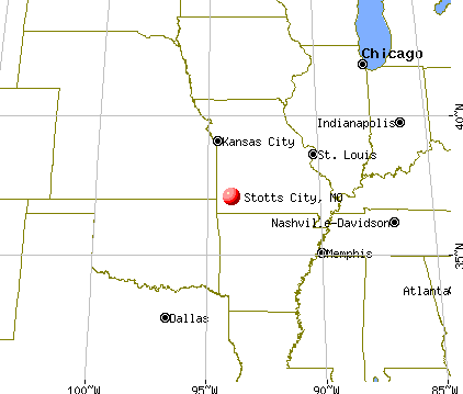 Stotts City, Missouri map