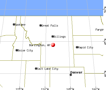 Burlington, Wyoming map
