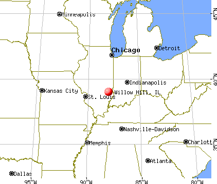 Willow Hill, Illinois map