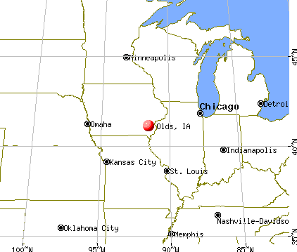 Olds, Iowa map