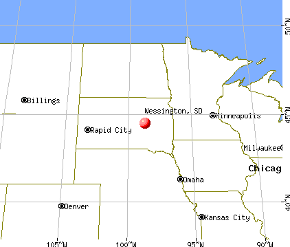 Wessington, South Dakota map