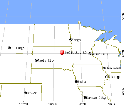 Mellette, South Dakota map