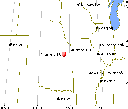 Reading, Kansas map