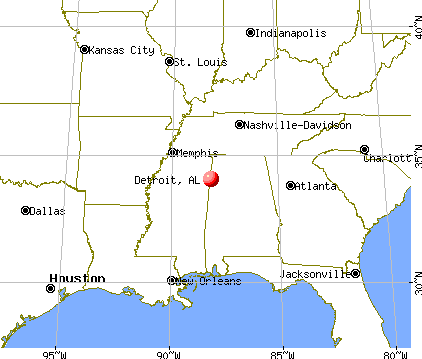 Detroit, Alabama map