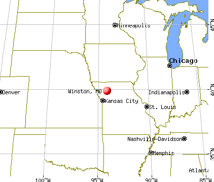 Winston, Missouri map