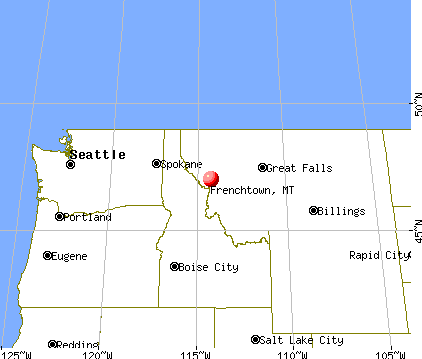 Frenchtown, Montana map