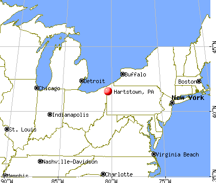 Hartstown, Pennsylvania map
