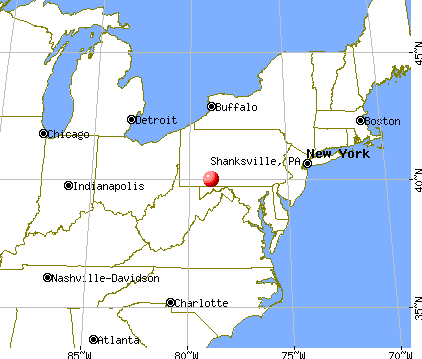 Shanksville, Pennsylvania map