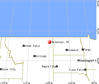 Brockton, Montana map