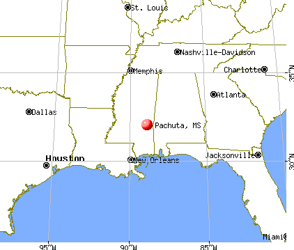 Pachuta, Mississippi map