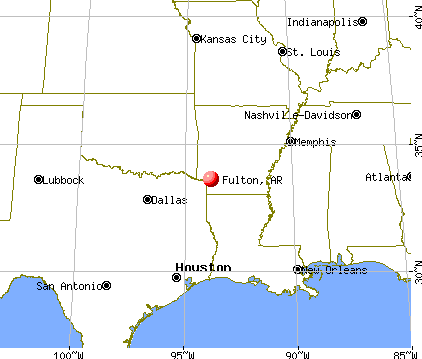 Fulton, Arkansas map