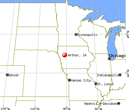 Arthur, Iowa map