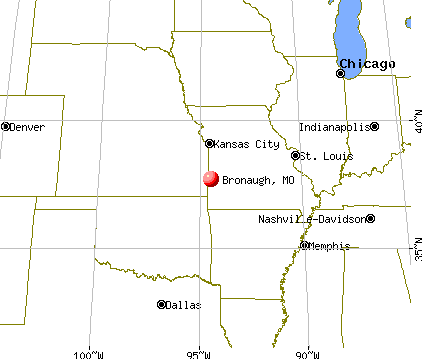 Bronaugh, Missouri map