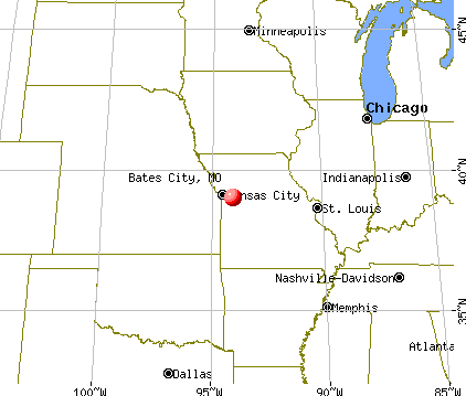 Bates City, Missouri map