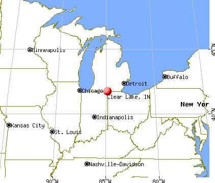 Clear Lake, Indiana map