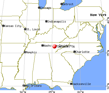Oakdale, Tennessee map
