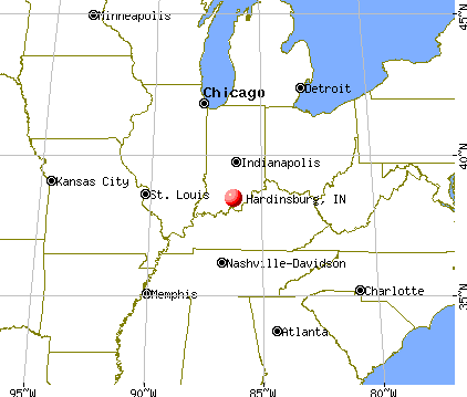 Hardinsburg, Indiana map