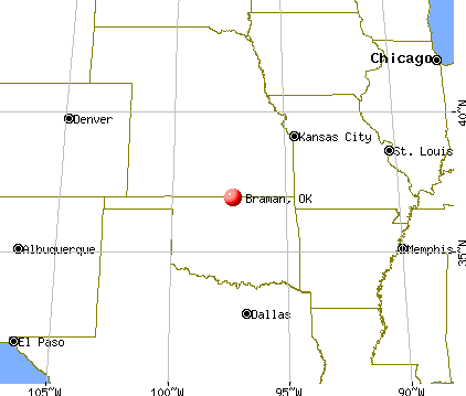 Braman, Oklahoma map