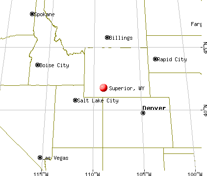 Superior, Wyoming map