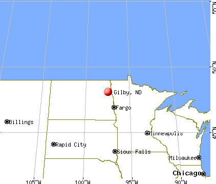 Gilby, North Dakota map