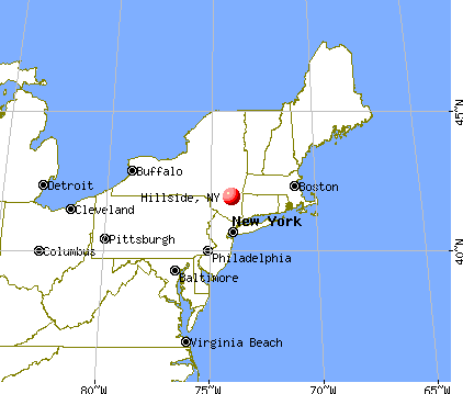 Hillside, New York map