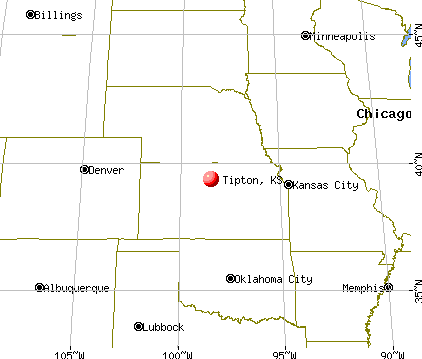 Tipton, Kansas map