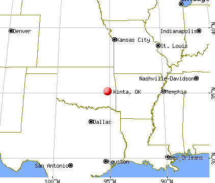 Kinta, Oklahoma map