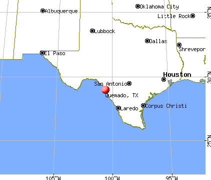 Quemado, Texas map