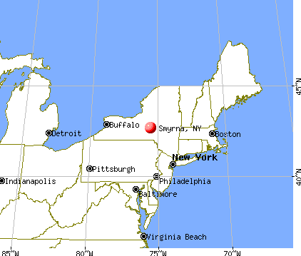 Smyrna, New York map