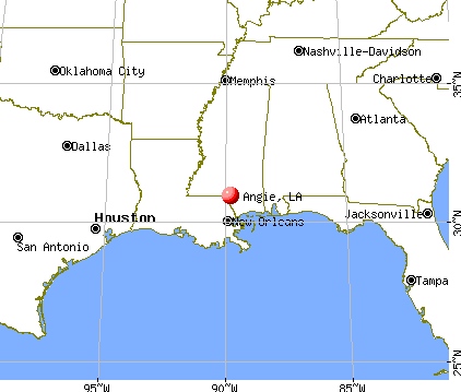 Angie, Louisiana map