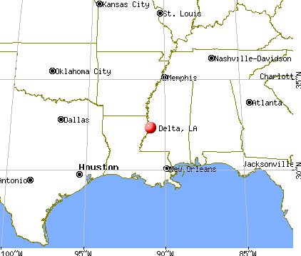 Delta, Louisiana map