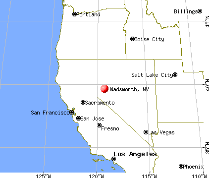 Wadsworth, Nevada map