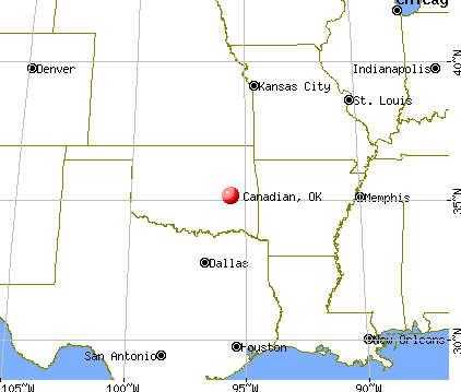 Canadian, Oklahoma map