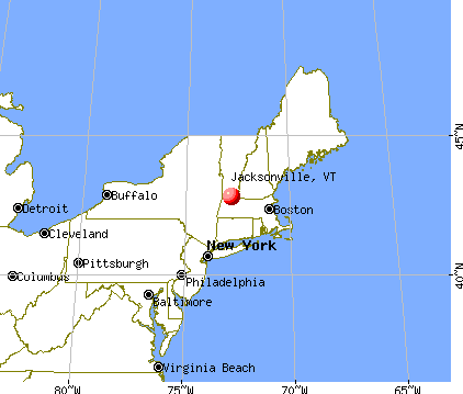Jacksonville, Vermont map