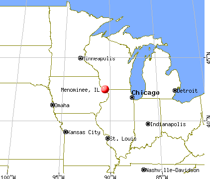 Menominee, Illinois map