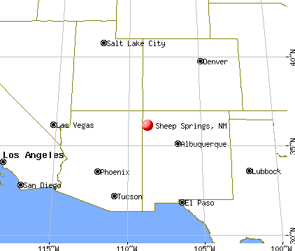 Sheep Springs, New Mexico map