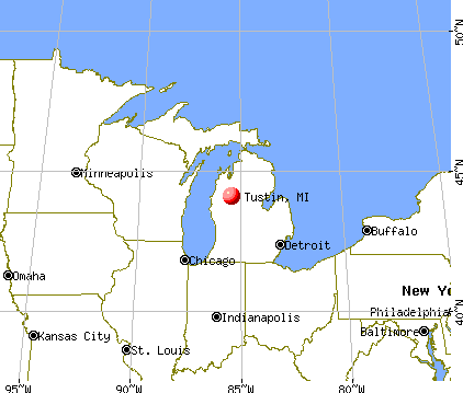 Tustin, Michigan map